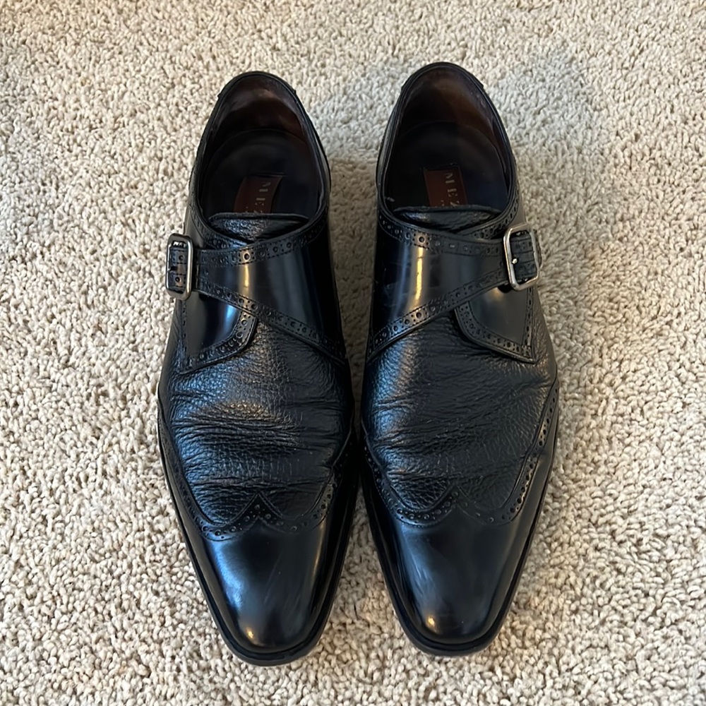 Men’s Black Mezlan Senator Monk Strap Shoe size 11